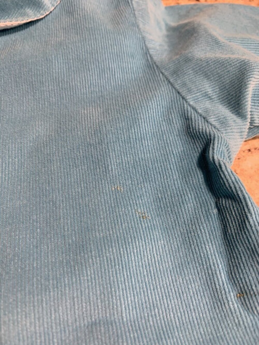 Funtasia! Too Blue & Brown Corduroy Romper With Zipper Opening Sz 9 mo U10-37 - Picture 3 of 5